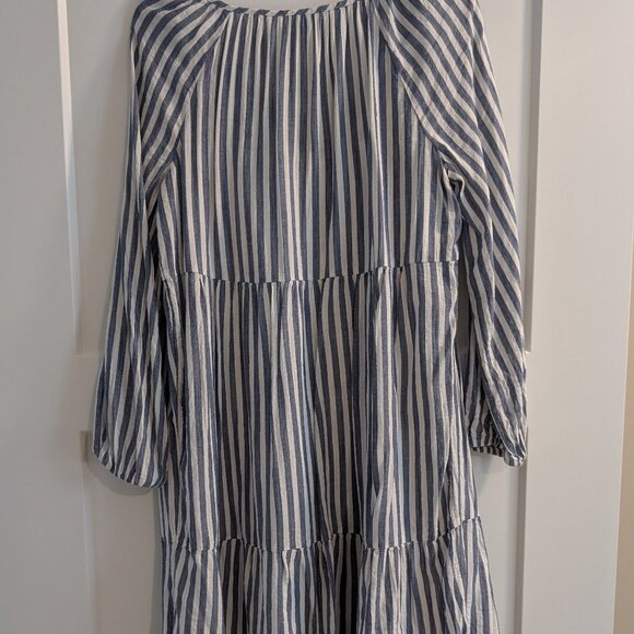 Old Navy Blue and White Striped Bohemian Dress - Picture 3 of 7